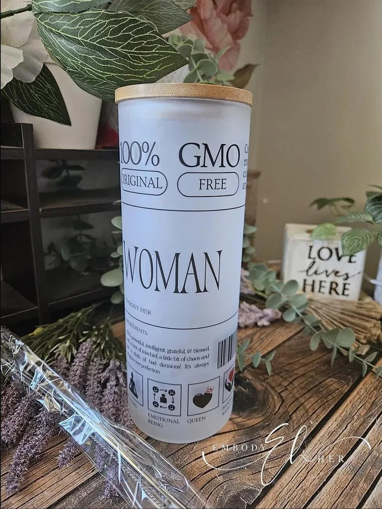 Embody Her Custom Glass Tumbler